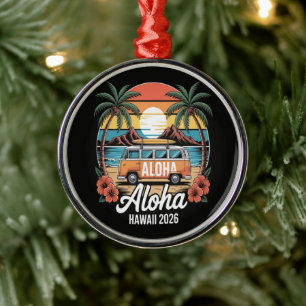 Aloha Hawaii 2026 Ornament Aus Metall