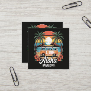 Aloha Hawaii 2026 Quadratische Visitenkarte
