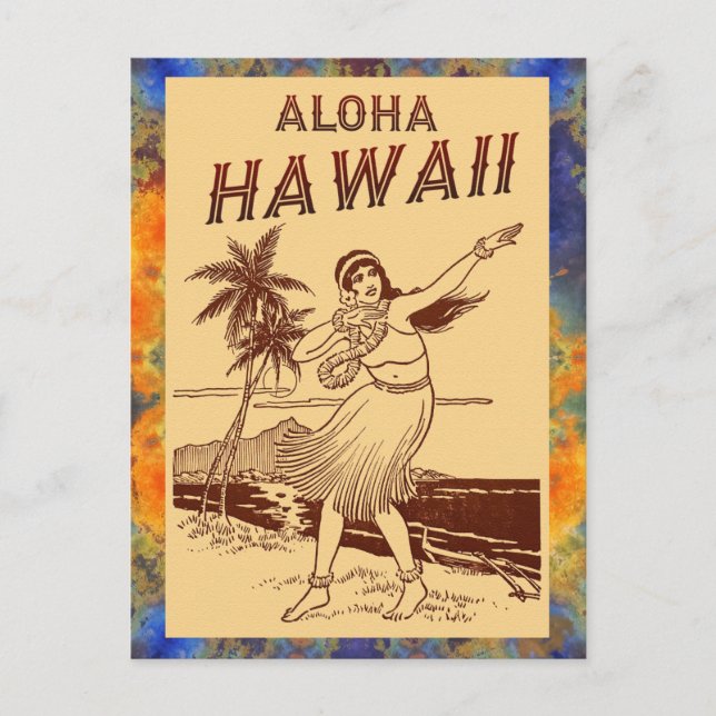 Aloha Hawaii !  Ankündigungspostkarte (Vorderseite)
