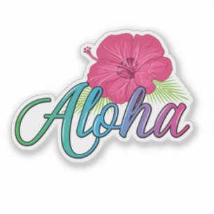 Aloha Hawaii aus der Insel - 4 x 4 Aufkleber