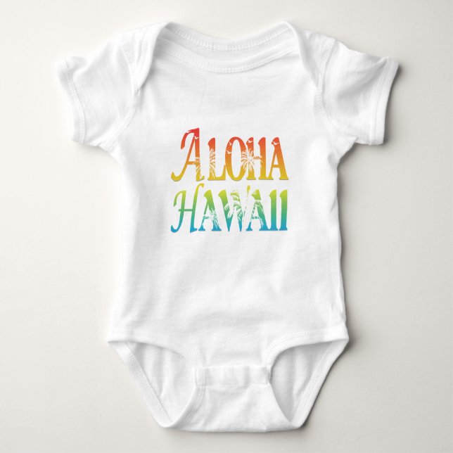 Aloha Hawaii Baby Strampler (Vorderseite)
