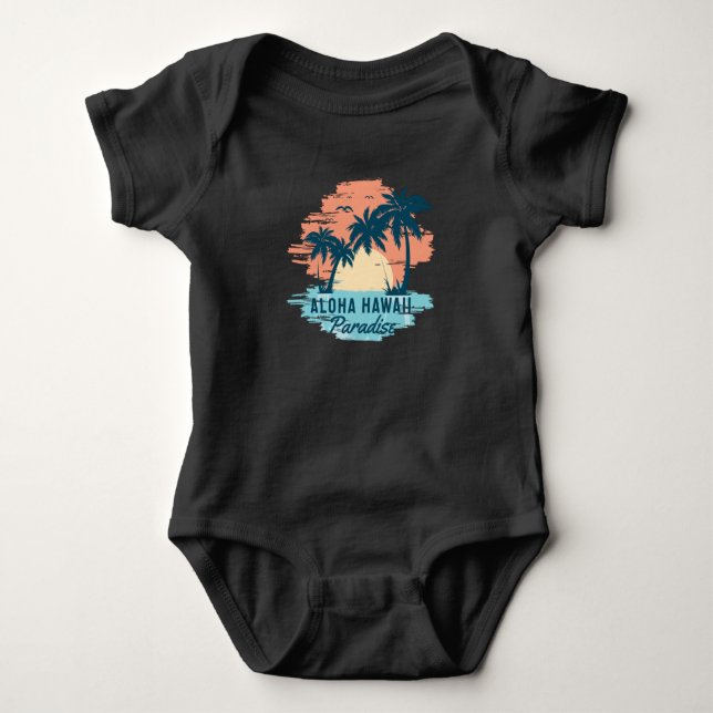Aloha Hawaii Baby Strampler (Vorderseite)