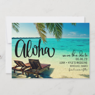 Aloha Hawaii Beach Hochzeit Save The Date
