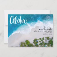 Aloha Hawaii Beach Wedding Foto Save the Date