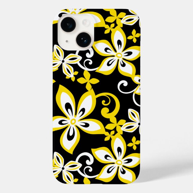 ALOHA HAWAII (BLACK/YELLOW) Case-Mate iPhone FALL Hülle (Rückseite)