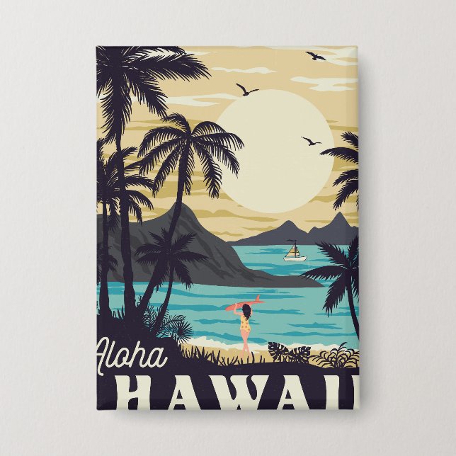 Aloha Hawaii Button (Vorderseite)