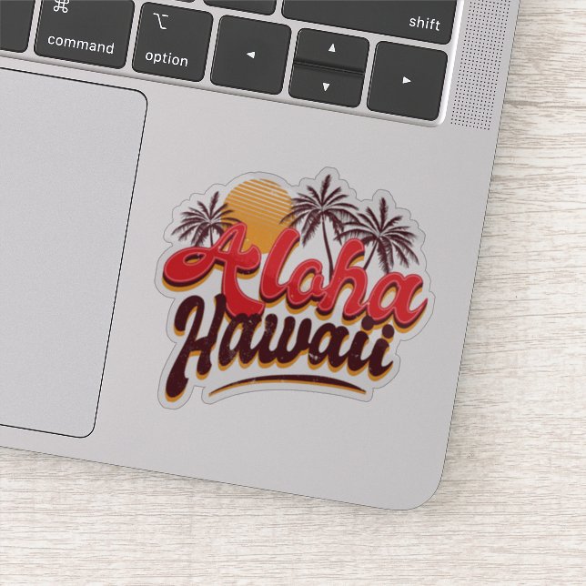 Aloha Hawaii Custom-Cut Vinyl Stickers Aufkleber (Detail)