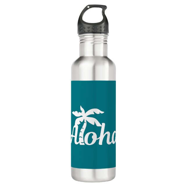 Aloha Hawaii Edelstahlflasche (Vorderseite)