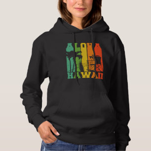 ALOHA HAWAII FARBIGE RETRO HOODIE