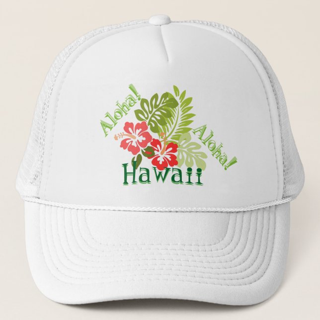 Aloha Hawaii-Fernlastfahrer-Hut! (Ver. 2,0) Truckerkappe (Vorderseite)