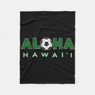 Aloha Hawaii Fußball Ll Aloha mit Fußball Ll  Fleecedecke