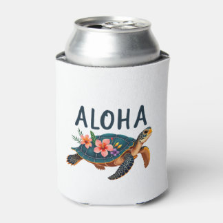 Aloha Hawaii Hawaii-Hemd Schildkröte Hibiskus Kind Dosenkühler