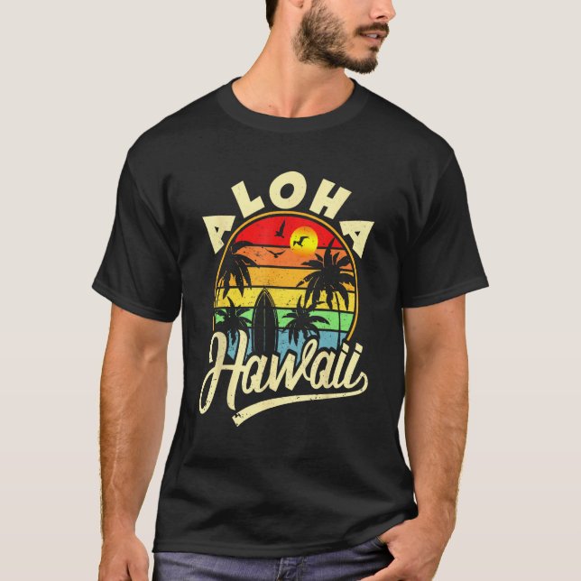 Aloha Hawaii  Hawaiian Beach Family Vacation Summe T-Shirt (Vorderseite)