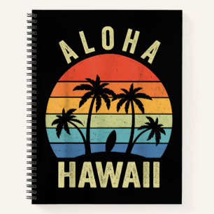 Aloha Hawaii Hawaiian Insel Shirt Palm Beach Surfe Notizbuch
