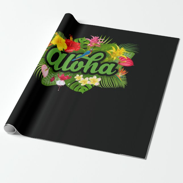 Aloha Hawaii Hawaiian Island Geschenkpapier (Ungerollt)