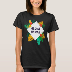 Aloha Hawaii Hawaiian Island Palm Beach T-Shirt