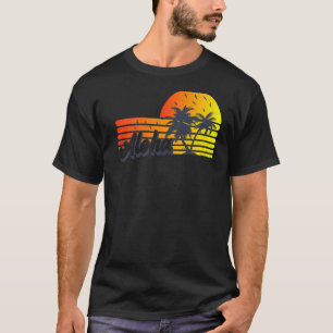 Aloha Hawaii Hawaiian Island Palm Trees Beach Vac T-Shirt