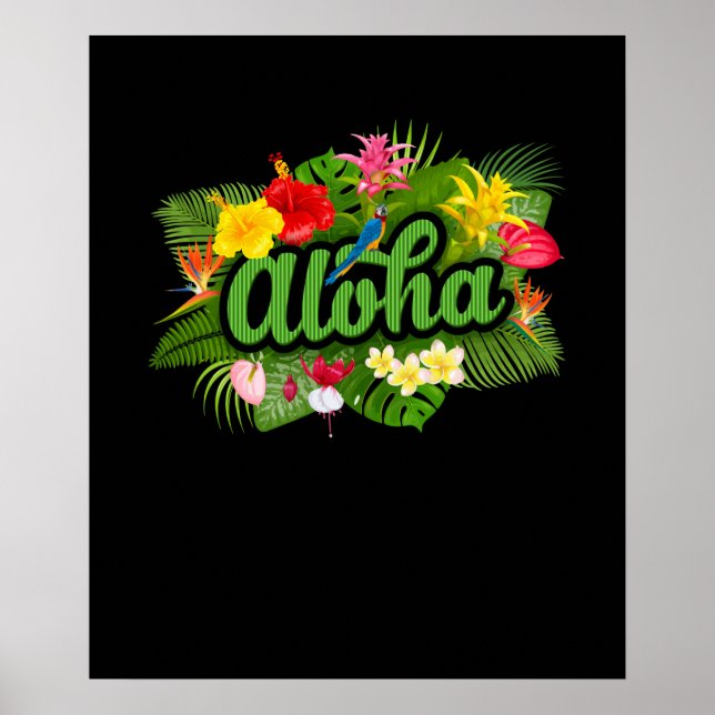 Aloha Hawaii Hawaiian Island Poster (Vorne)
