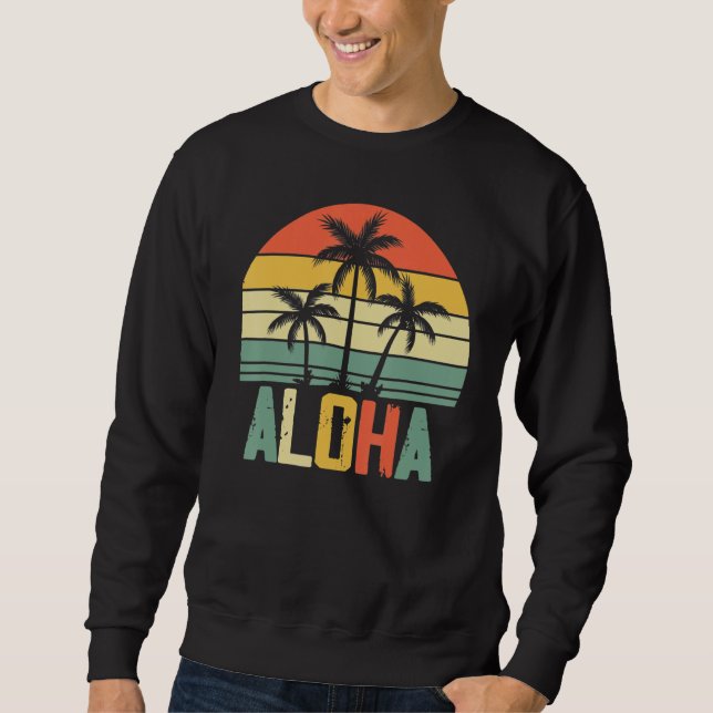 Aloha Hawaii Hawaiian Island Shirt Palm Beach Surf (Vorderseite)