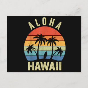 Aloha Hawaii Hawaiian Island Shirt Palm Beach Surf Postkarte
