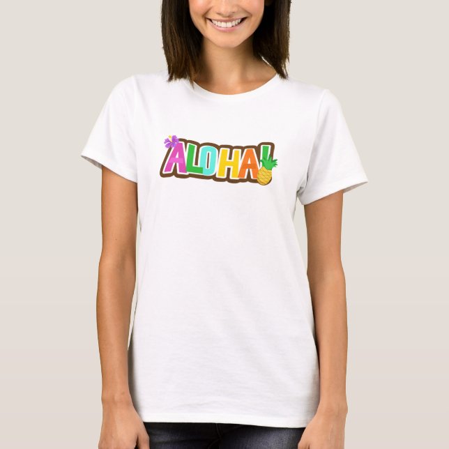 Aloha Hawaii Hawaiian Island Surfing Tropical T-Shirt (Vorderseite)