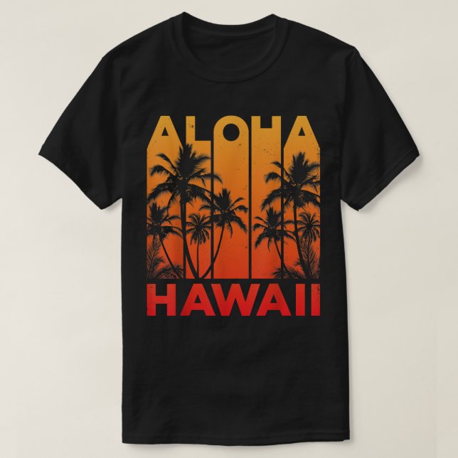 Aloha Hawaii Hawaiian Island TVintage 1980s Throwb T-Shirt (Design vorne)