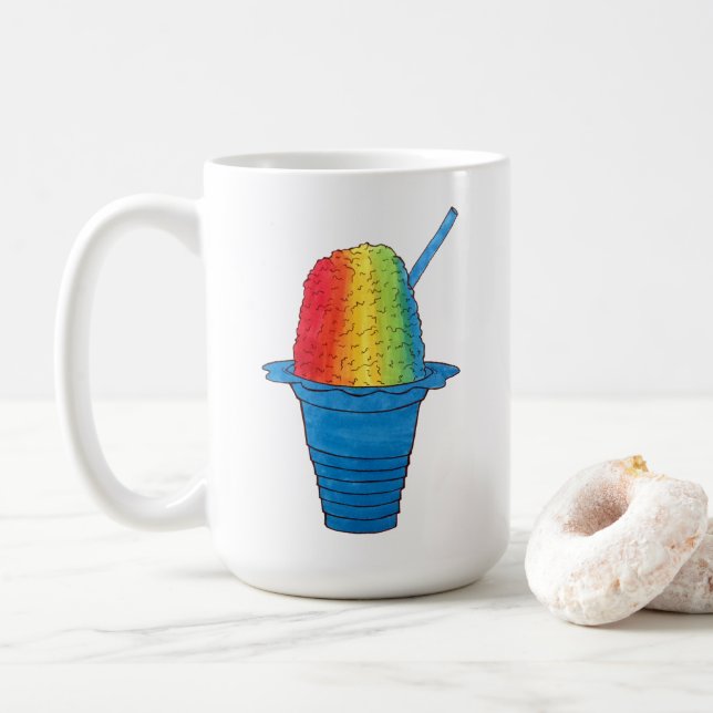 ALOHA Hawaii Hawaiian Rainbow Shave Shaved Ice Kaffeetasse (Mit Donut)