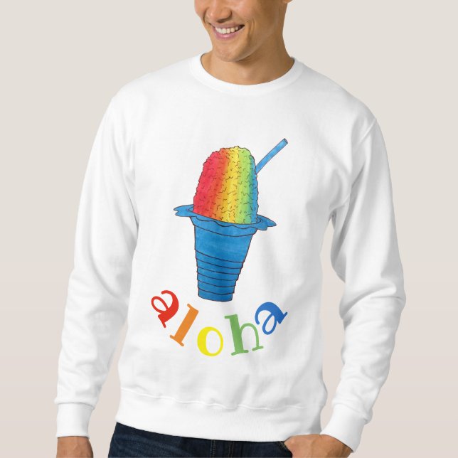 ALOHA Hawaii Hawaiian Rainbow Shave Shaved Ice Sweatshirt (Vorderseite)