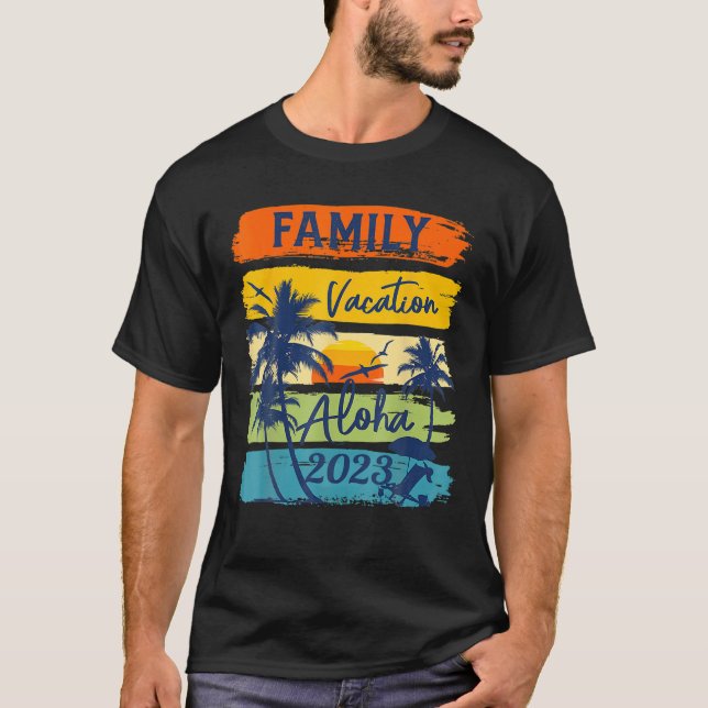 Aloha Hawaii Hawaiian Vacation 2023 Matching Famil T-Shirt (Vorderseite)