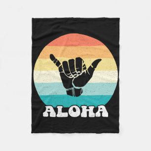 Aloha Hawaii Hawaiianische Insel Shaka-Handzeichen Fleecedecke