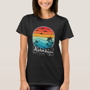 Aloha Hawaii Hawaiianische Insel Sommer Strand Sur T-Shirt