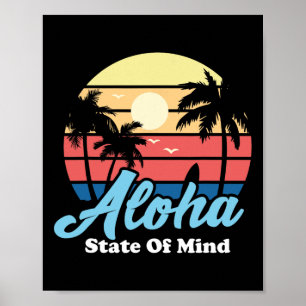 Aloha Hawaii Hawaiianischer Strand Surfer Surfen S Poster