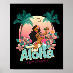 Aloha Hawaii Hawaiianisches Paradies Insel Strand  Poster