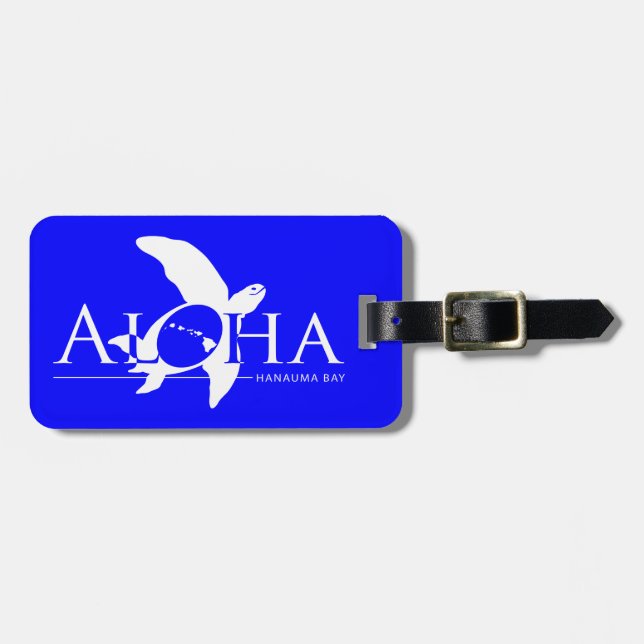 Aloha Hawaii-Insel-Schildkröte Gepäckanhänger (Vorderseite horizontal)