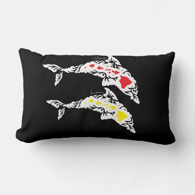 Aloha Hawaii Inseln Dolphin Lendenkissen (Vorderseite)