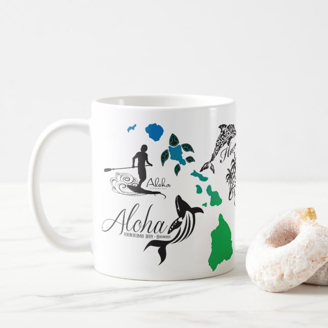 Aloha Hawaii-Inseln Kaffeetasse (Mit Donut)