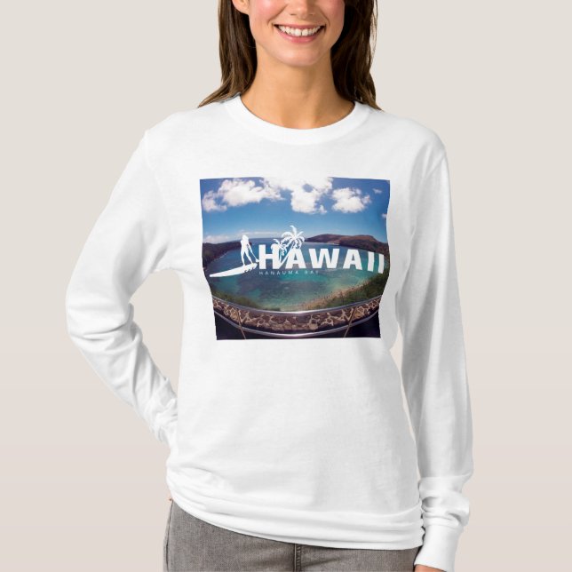 Aloha Hawaii Inseln Stand Up Paddling T-Shirt (Vorderseite)