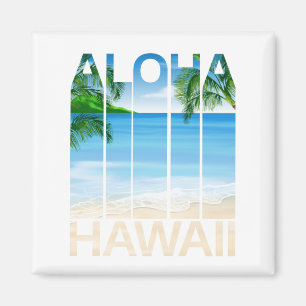 Aloha Hawaii Inseln Tropischer Strand Magnet