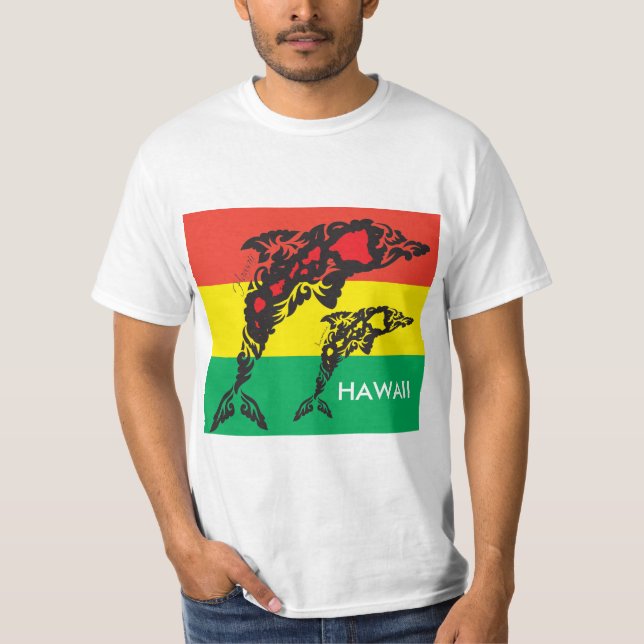 Aloha Hawaii Island Dolphin T-Shirt (Vorderseite)