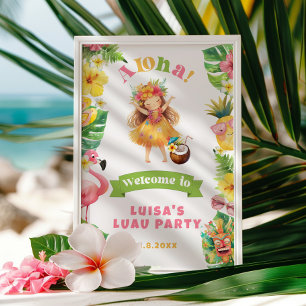 Aloha Hawaii Luau Geburtstagsfeier Willkommen Poster