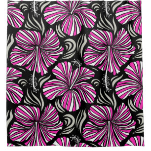 Aloha Hawaii, Luau Party Einladung auf schwarzem H Duschvorhang