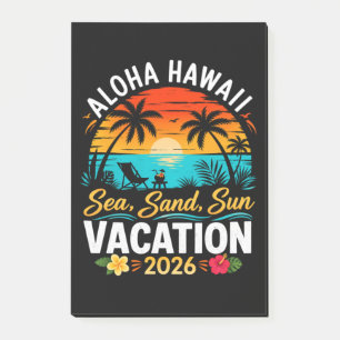 Aloha Hawaii Meer Sand Sonne 2026 Post-it Klebezettel
