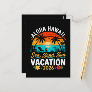 Aloha Hawaii Meer Sand Sonne 2026 Postkarte