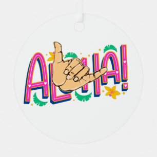 Aloha Hawaii Ornament Aus Metall