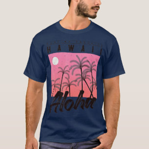 Aloha Hawaii Palm Tree Retro Sonnenuntergang Stran T-Shirt