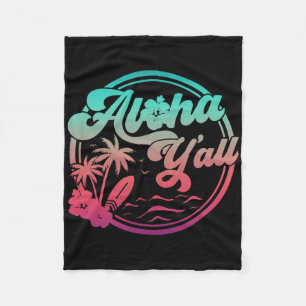 Aloha Hawaii Palme Tropisch Hawaiianische Insel Be Fleecedecke