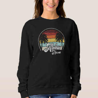 Aloha Hawaii Palmen Coole Casual Sommer Strand Url Sweatshirt