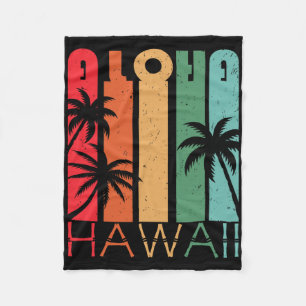 Aloha Hawaii Palmenbaum Tropische Hawaiian Insel L Fleecedecke