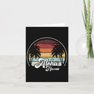 Aloha Hawaii Palms Cool Lässiger Summer Beach Vaca Karte