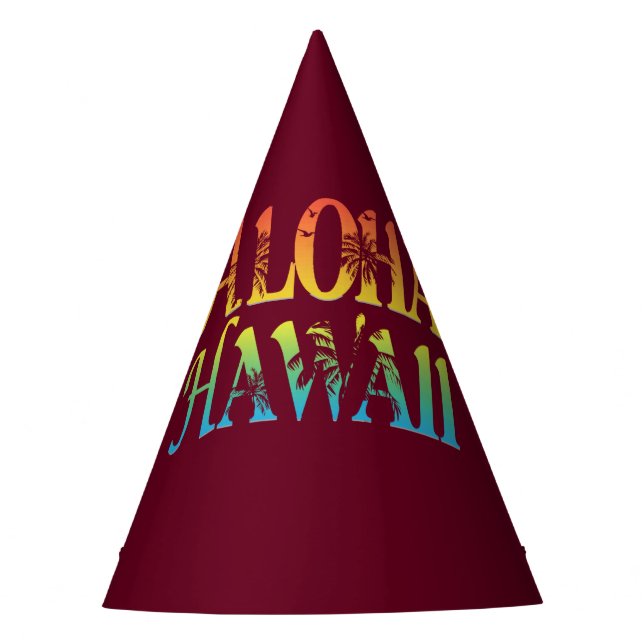 Aloha Hawaii Partyhütchen (Vorderseite)